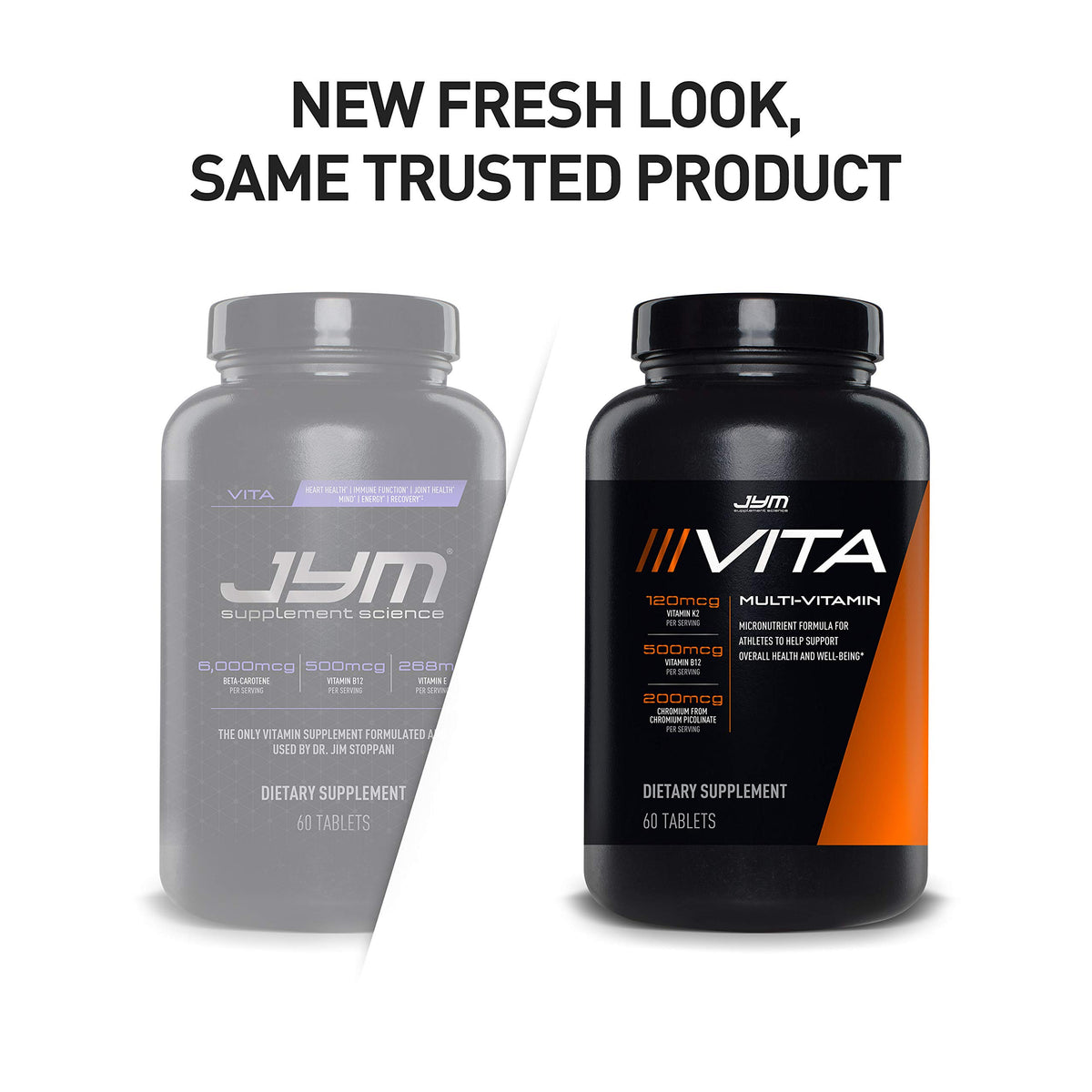 Vita JYM Multivitamines 60 comprimés vue de dessus