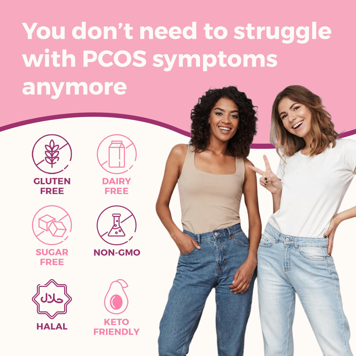 VITA-PCOS Complément Alimentaire 8-en-1 Femme bouteille ouverte