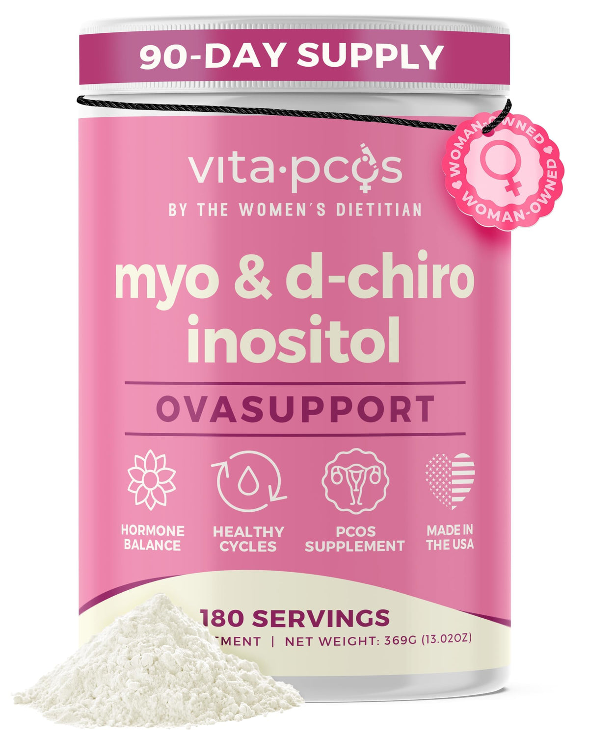 VITA-PCOS Complément Alimentaire Inositol 40:1 180 Servings devant