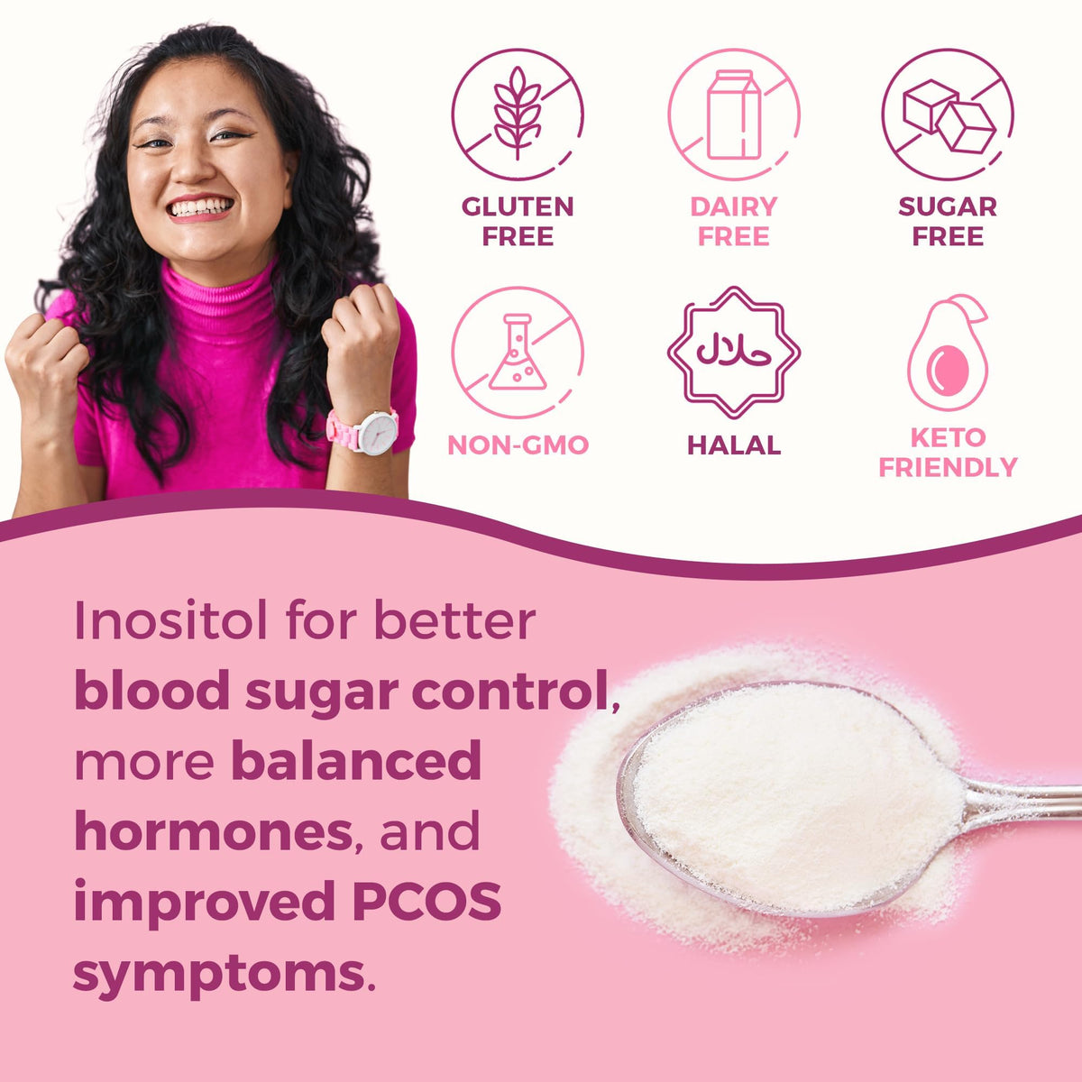 VITA-PCOS Complément Inositol 40:1 en usage dans un smoothie