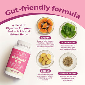 VITA-PCOS Compléments Alimentaires Multi-Enzymes 90 Capsules vue de côté