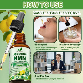 Vita PLynxera Complément NMN 1000mg avec verre d'eau