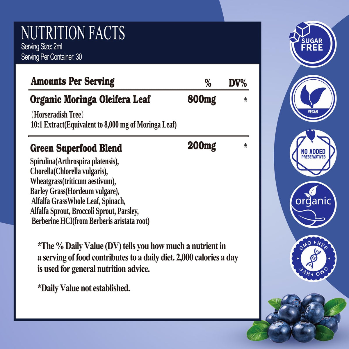 Vita PLynxera Moringa Liquide 8000 mg flacon avant