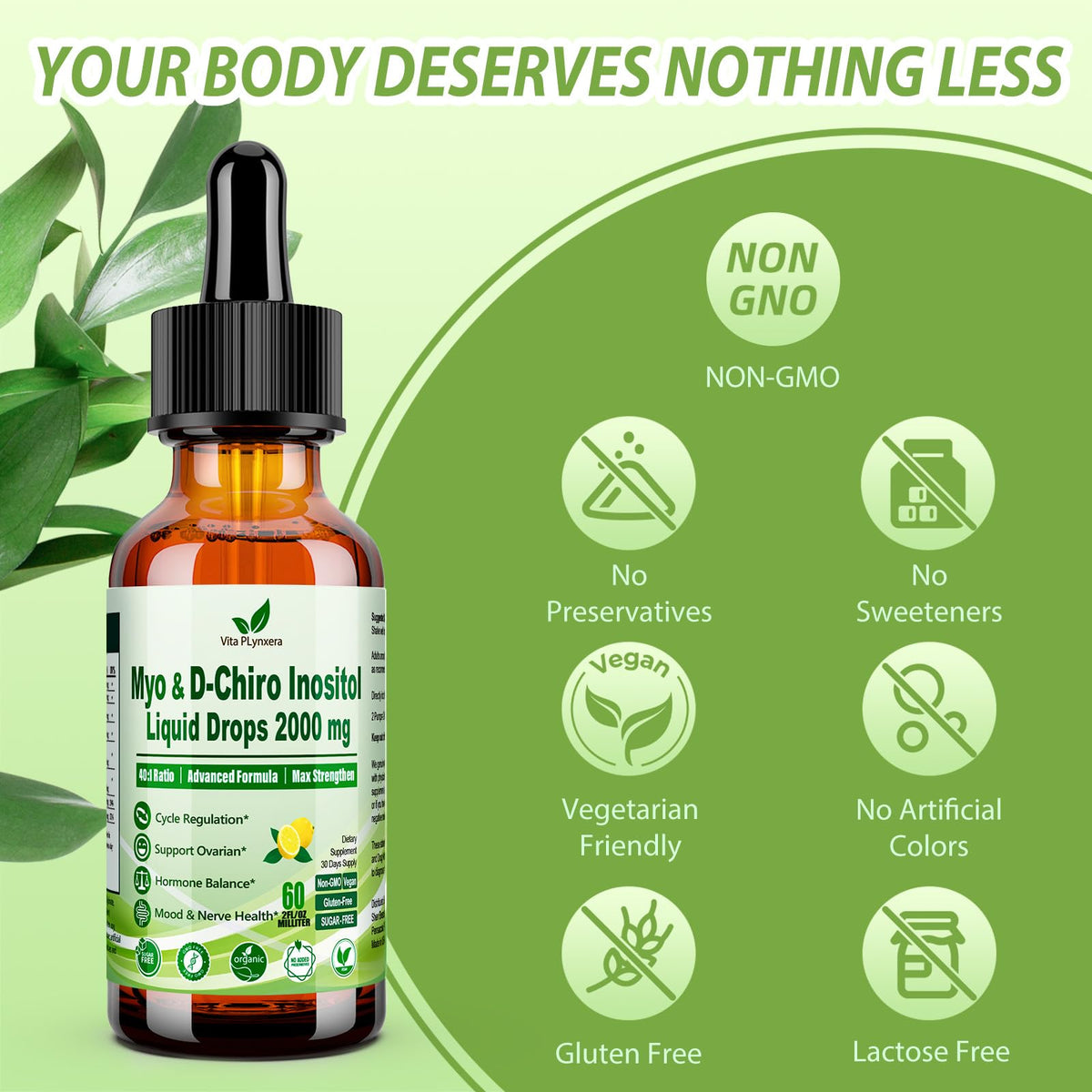 Vita PLynxera Myo & D-Chiro Inositol 120ml présentation