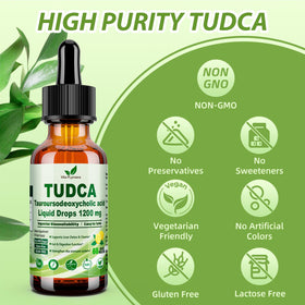 Vita PLynxera TUDCA gouttes liquides avec un smoothie