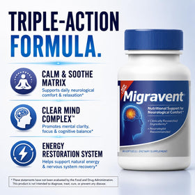 Vita Sciences Migravent 60 capsules sur fond blanc