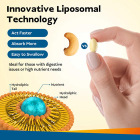 Vita Spark D3 K2 Liposomal 5000UI 100mcg gélules dans la main