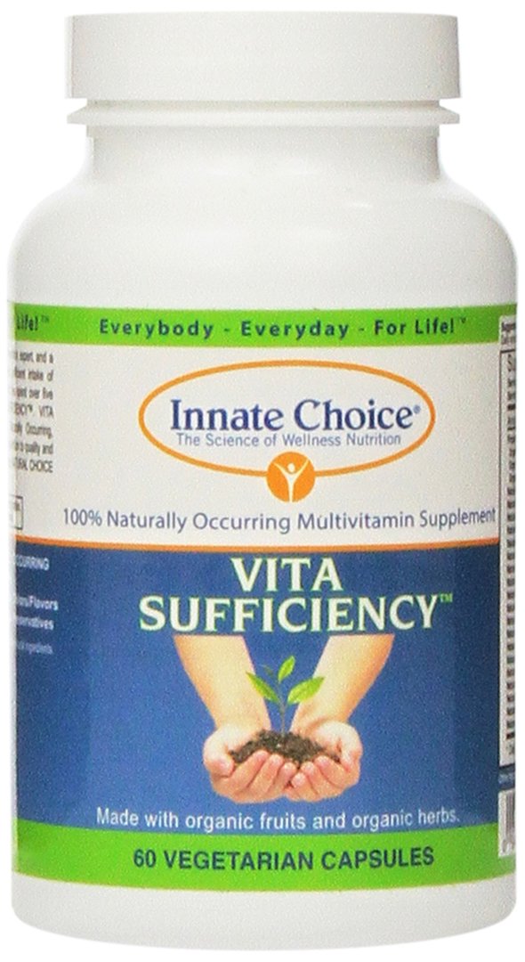Vita Sufficiency Innate Choice 60 capsules vue avant avec étiquette bio