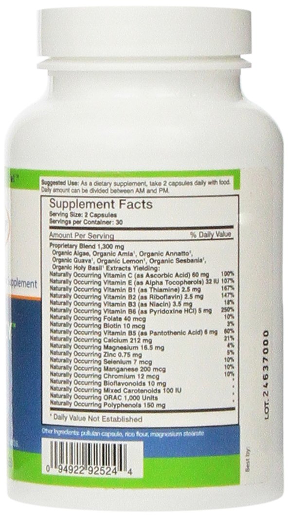 Vita Sufficiency Innate Choice 60 capsules vue de côté montrant la taille de la capsule