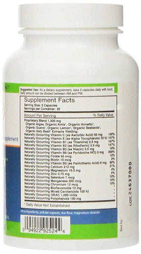 Vita Sufficiency Innate Choice 60 capsules vue de côté montrant la taille de la capsule