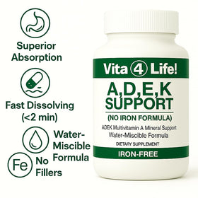 Vita4Life ADEK capsules ouvertes montrant le contenu