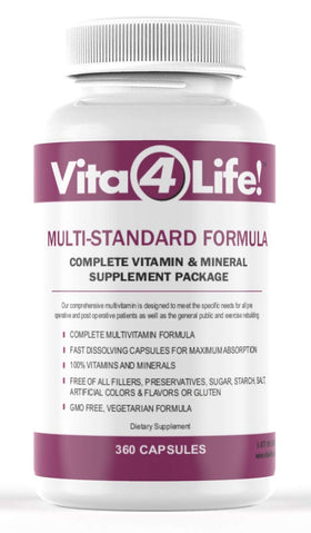 Vita4Life Multi-Standard Formula 360 capsules vue de face