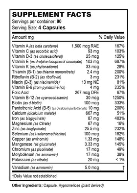 Vita4Life Multivitamines Bariatriques capsules, vue de côté