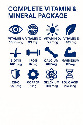 Vita4Life Multivitamines Bariatriques, dosage recommandé sur l'étiquette