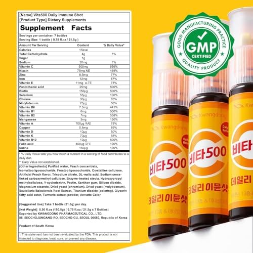 Vita500 KWANGDONG, shot de vitamine C liquide prêt à être consommé
