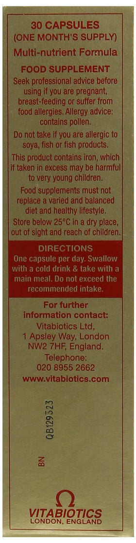 Vitabiotics Omega-H3 Multivitamines vue de côté