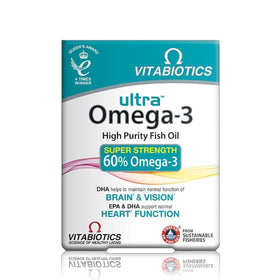 Vitabiotics Ultra Omega 3 60 Caps vue avant avec emballage