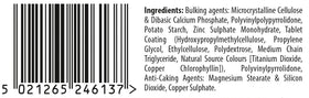 Vitabiotics Ultra Zinc 15mg avec Cuivre - arrière de la boîte