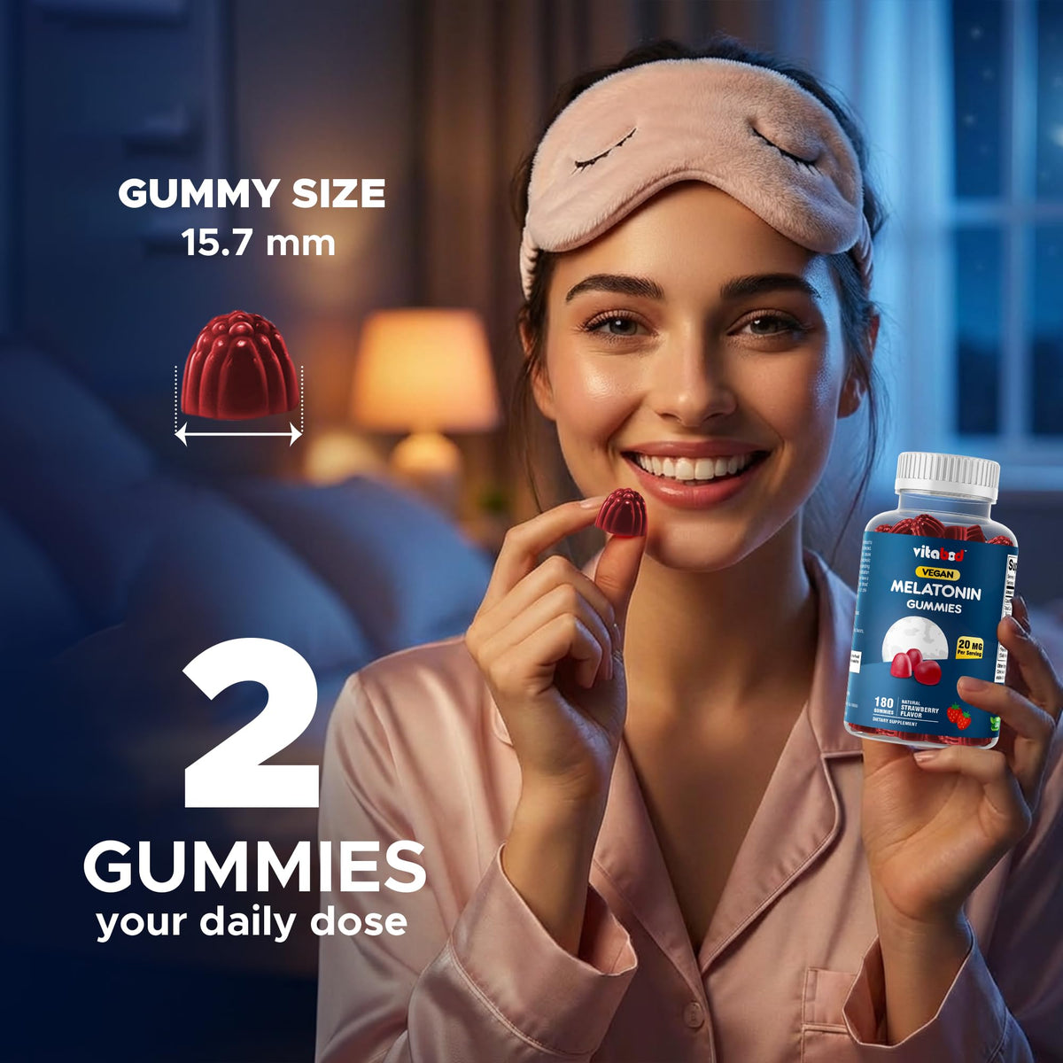 Vitabod Gummies de Mélatonine 20mg - étiquette du flacon