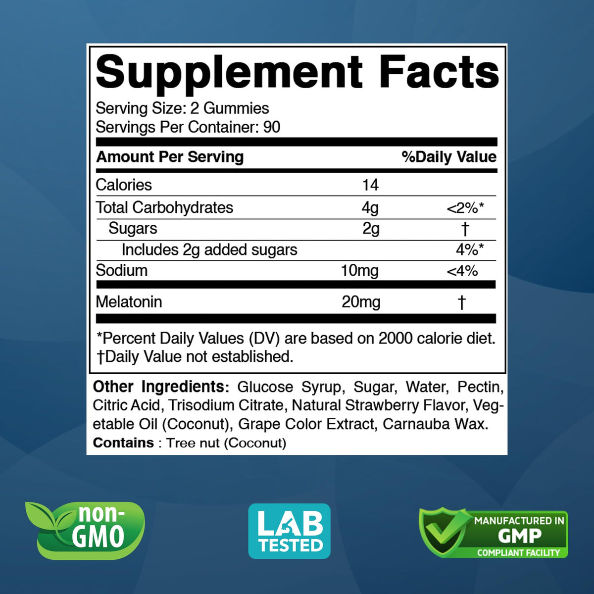 Vitabod Gummies de Mélatonine 20mg - flacon ouvert avec gummies