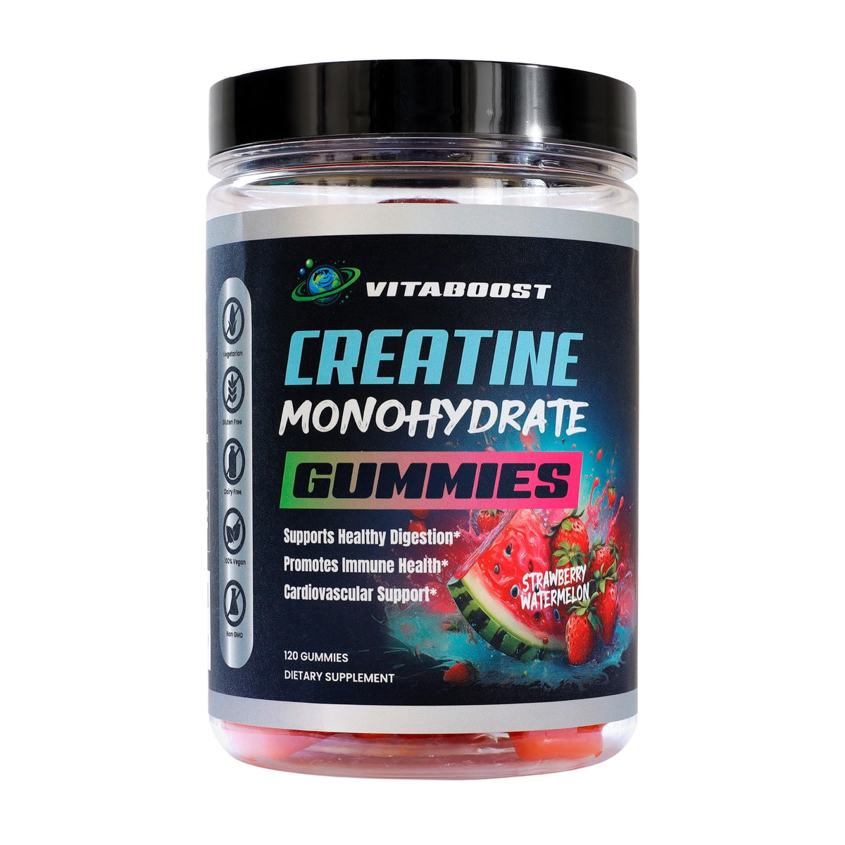 VitaBoost Gummies de Créatine, informations nutritionnelles sur l'emballage