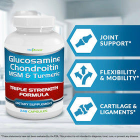 VitaBreeze Glucosamine Chondroïtine affichant les capsules
