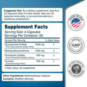 VitaBreeze Glucosamine Chondroïtine capsules avec étiquette