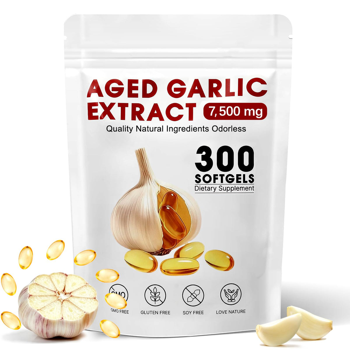 VitaCoeur Extrait de Ail Vieilli 300 gélules souples, vue de face