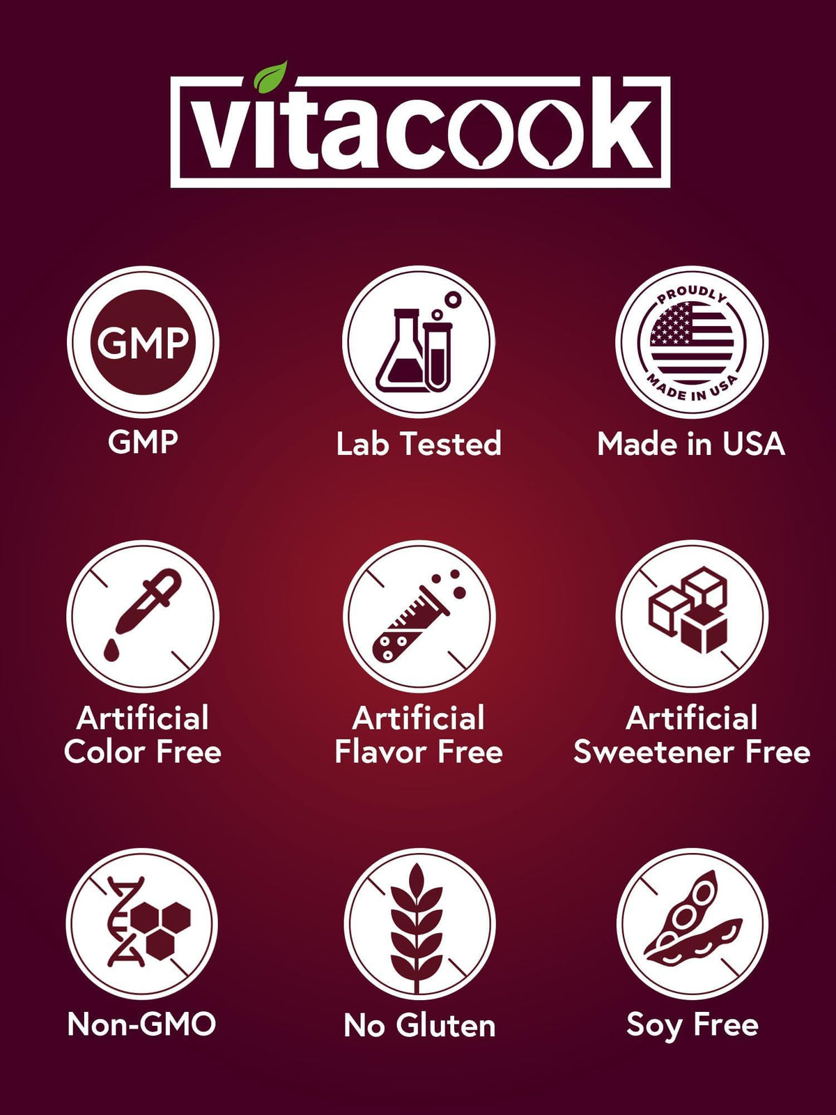 Vitacook complément alimentaire fer 65mg et vitamine C 250mg, avec des ingrédients naturels