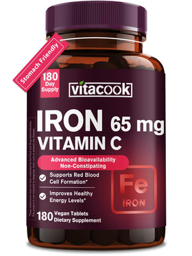 Vitacook complément fer 65mg avec vitamine C 250mg, emballage avant