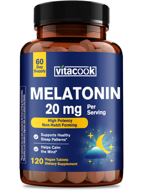 Vitacook comprimés de mélatonine vegan 20mg vue avant