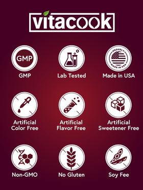 Vitacook fer 65mg boîte ouverte avec des comprimés visibles