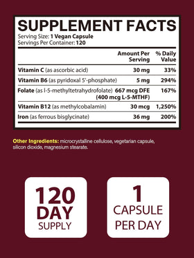 Vitacook Fer Bisglycinate 36 mg capsule sur une table