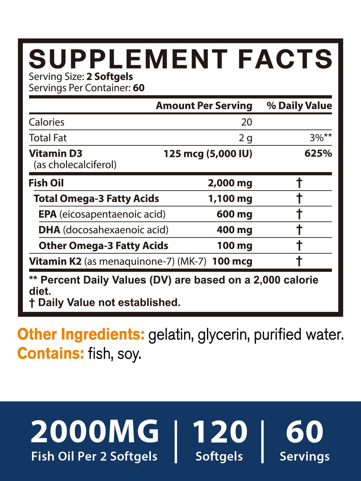 Vitacook Huile de Poisson Omega 3 2000mg gélules ouvertes