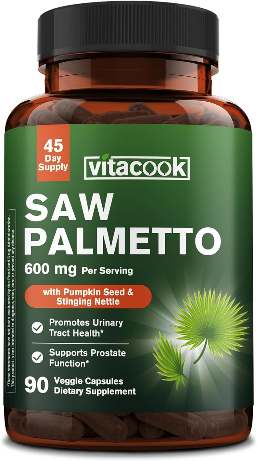 Vitacook Saw Palmetto 600mg 90 capsules végétariennes, vue de face