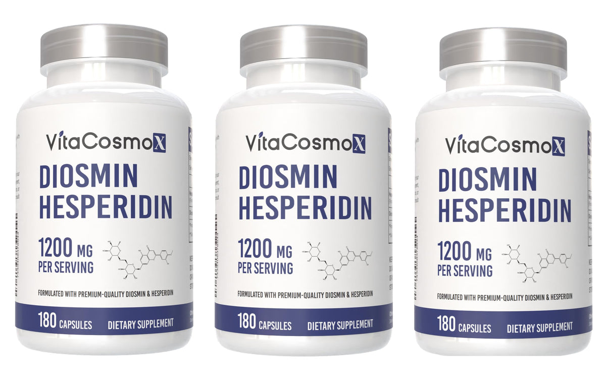 VitaCosmoX Diosmine Hespéridine 1200 mg 180 capsules vue avant