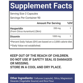 VitaCosmoX Diosmine Hespéridine 1200 mg capsules avec fruits
