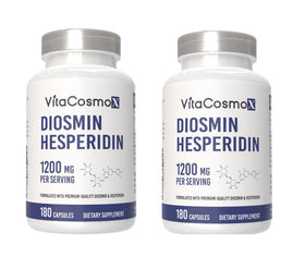VitaCosmoX Diosmine Hespéridine 1200 mg complexe 180 capsules vue de face