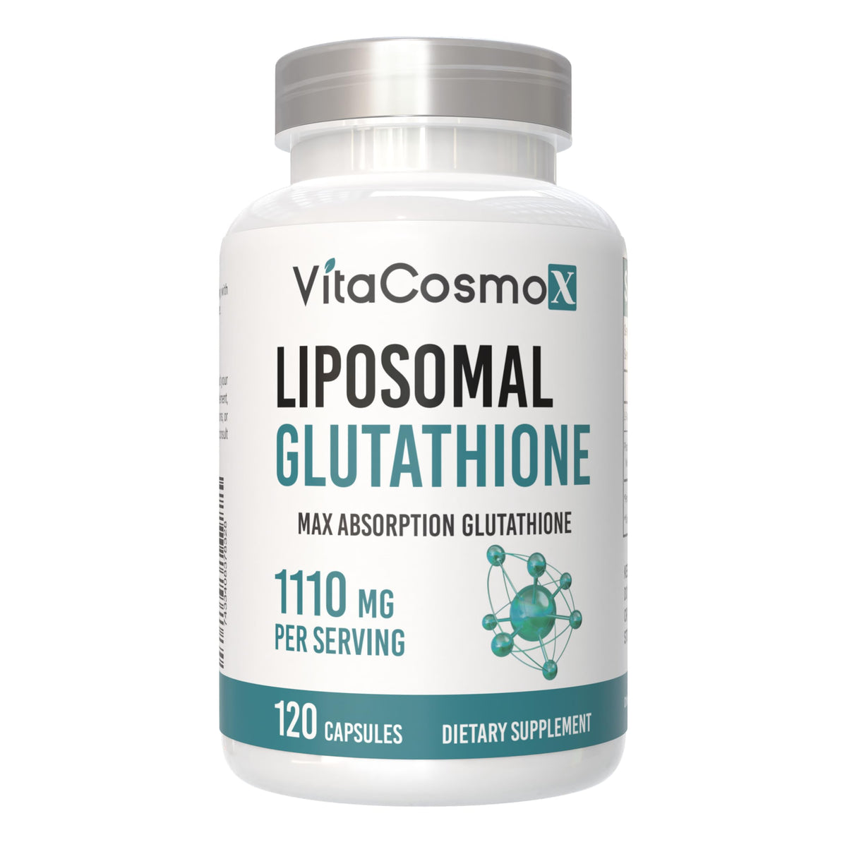 VitaCosmoX Glutathione Liposomal 1110 mg 120 capsules devant de l'emballage