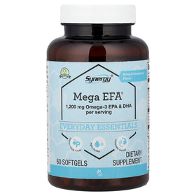 Vitacost Mega EFA 60 capsules vue de face avec emballage