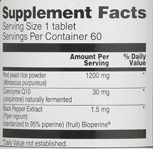 Vitacost Red Yeast Rice 1200 mg comprimés dans une main