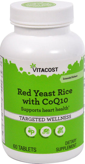 Vitacost Red Yeast Rice 1200 mg comprimés vue de face