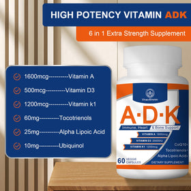 VITACRLLYNMN Complément Alimentaire ADK 20000 UI 60 Capsules côté