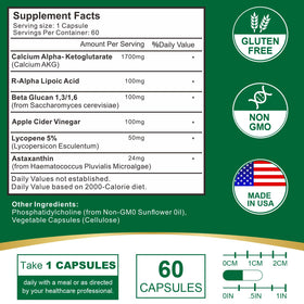 VITACRLLYNMN Complément Alimentaire Calcium AKG 1700 mg - Détails de l'emballage