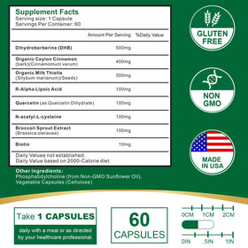 VITACRLLYNMN Dihydroberberine 1600MG 120 capsules côté