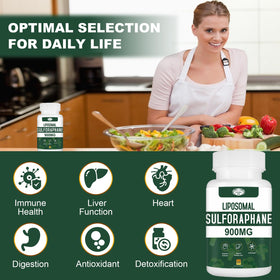 VITACRLLYNMN Liposomal Sulforaphane 900mg 180 capsules avec étiquette