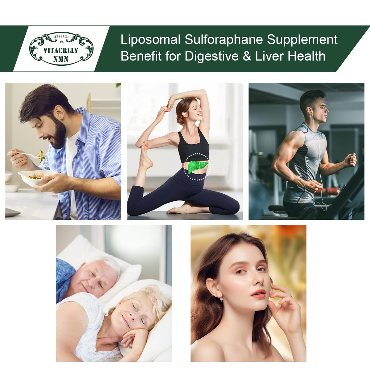 VITACRLLYNMN Liposomal Sulforaphane 900mg 180 capsules en main