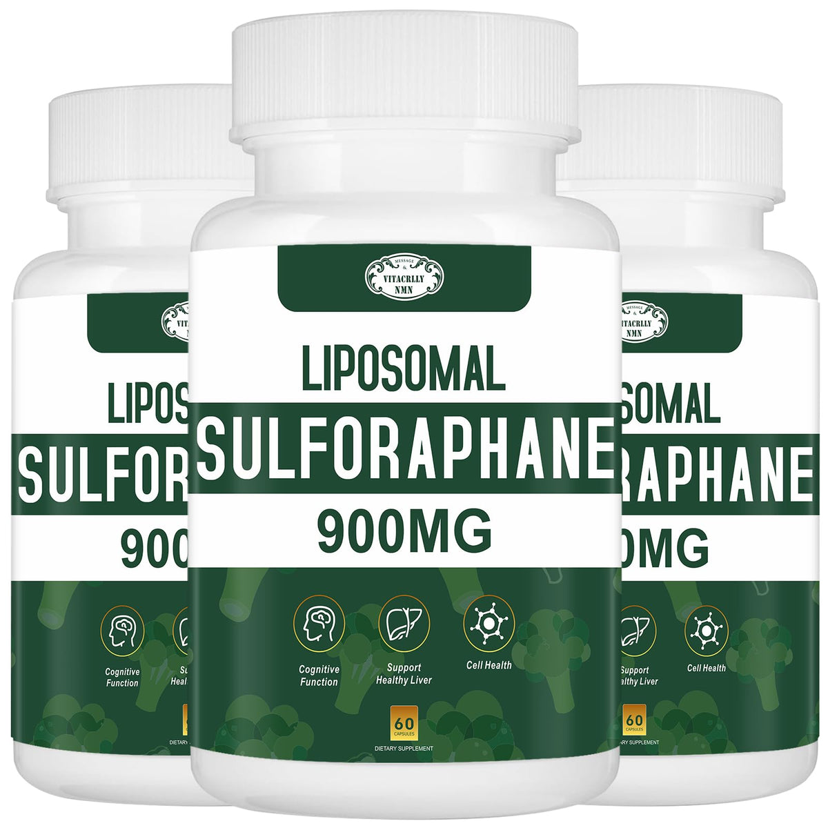 VITACRLLYNMN Liposomal Sulforaphane 900mg 180 capsules vue de face
