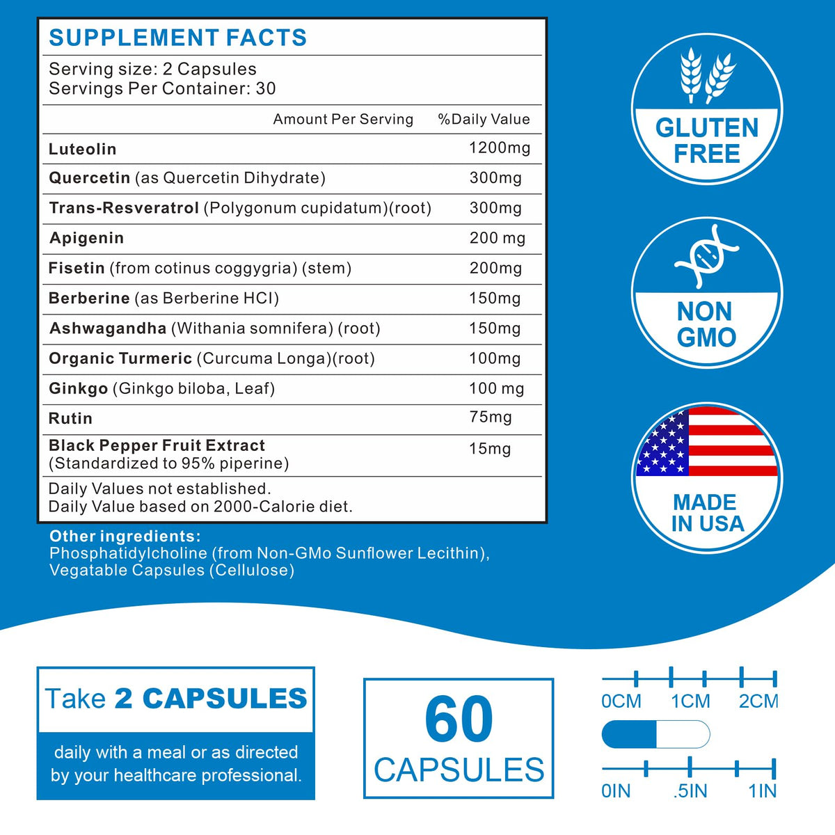 VITACRLLYNMN Luthéoline 1200mg 60 capsules vue arrière