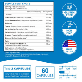 VITACRLLYNMN Luthéoline 1200mg 60 capsules vue arrière